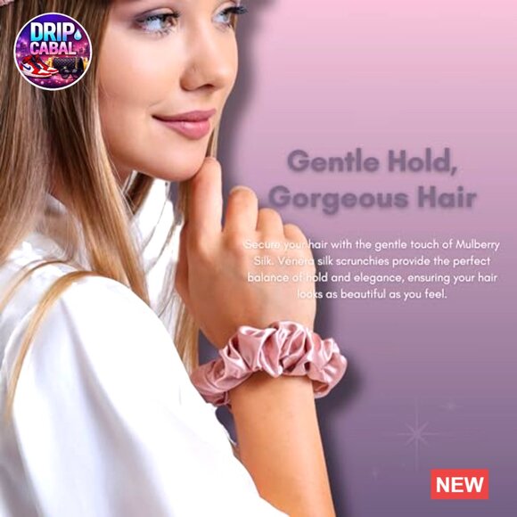 Pure Silk Scrunchies Hair Ties Frizz Prevention Elegant Minimal Chic Accessories main image 5